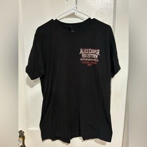 Alice Cooper and Halestorm Motionless in White 2019 Local Crew L Tour Shirt